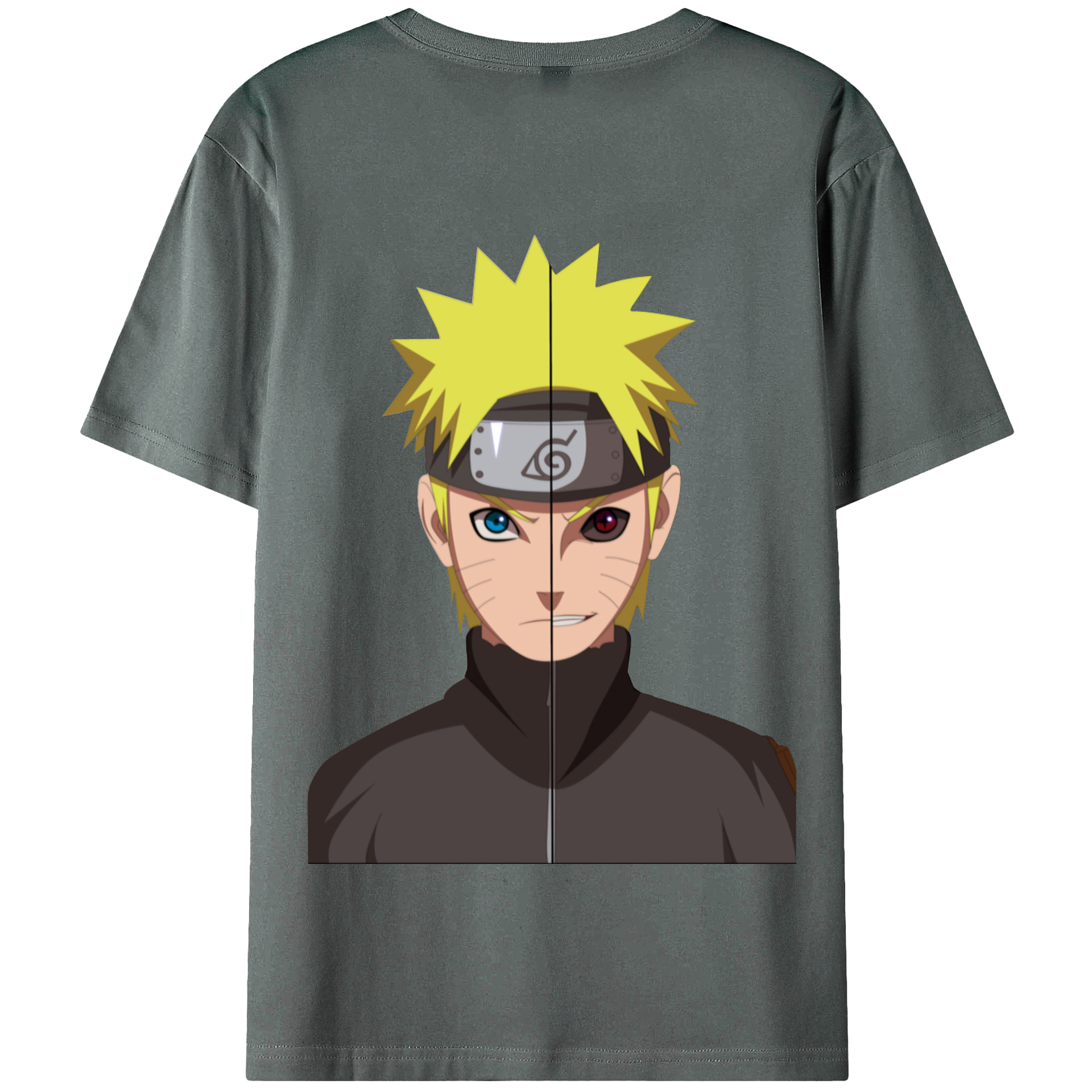 （画像用） NARUTO -ナルト- うずまき ナルト Uzumaki Naruto 綿100％半袖Tシャツ（背面プリント）